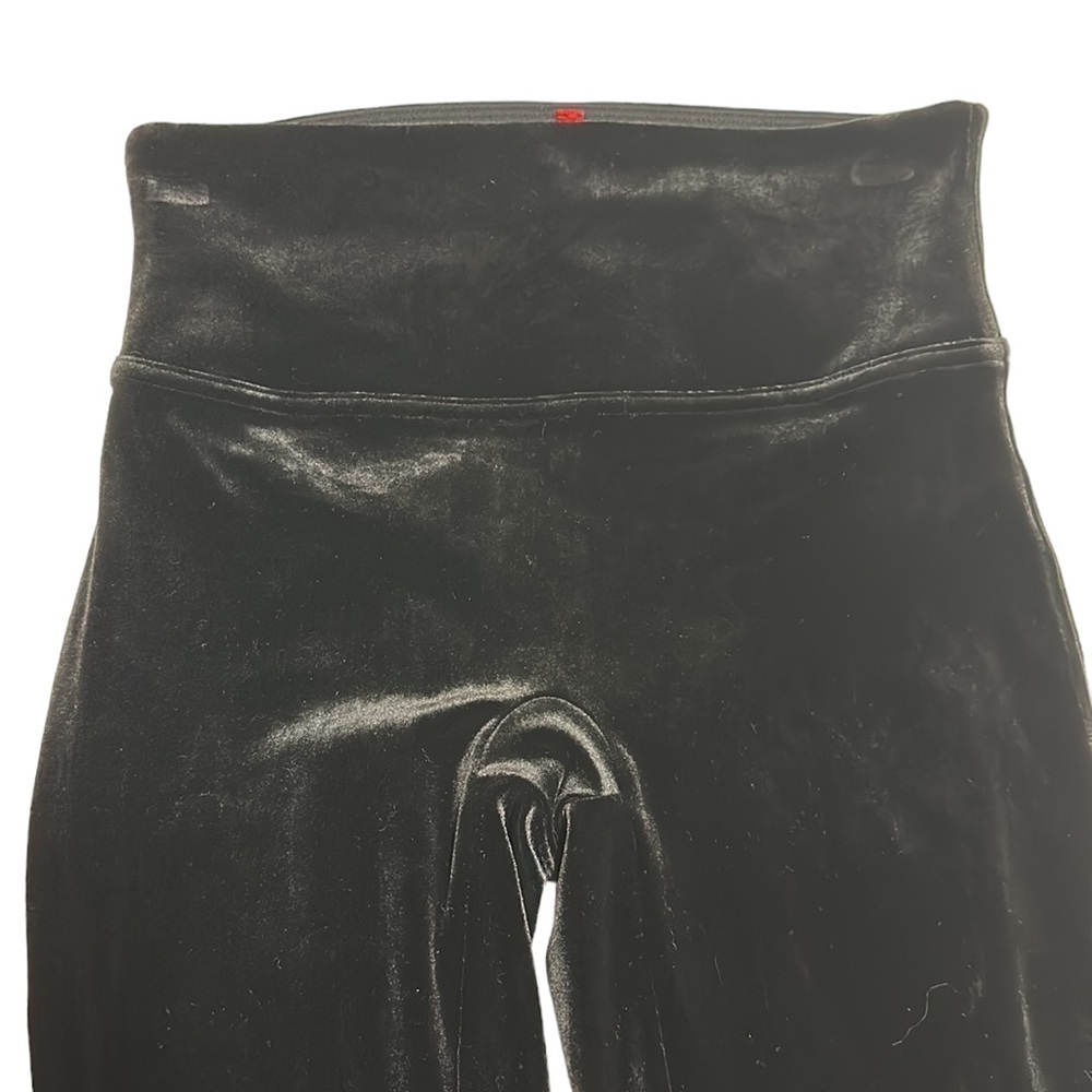 SPANX Velvet Leggings Contouring Waistband Black Size Medium - Picture 6 of 13